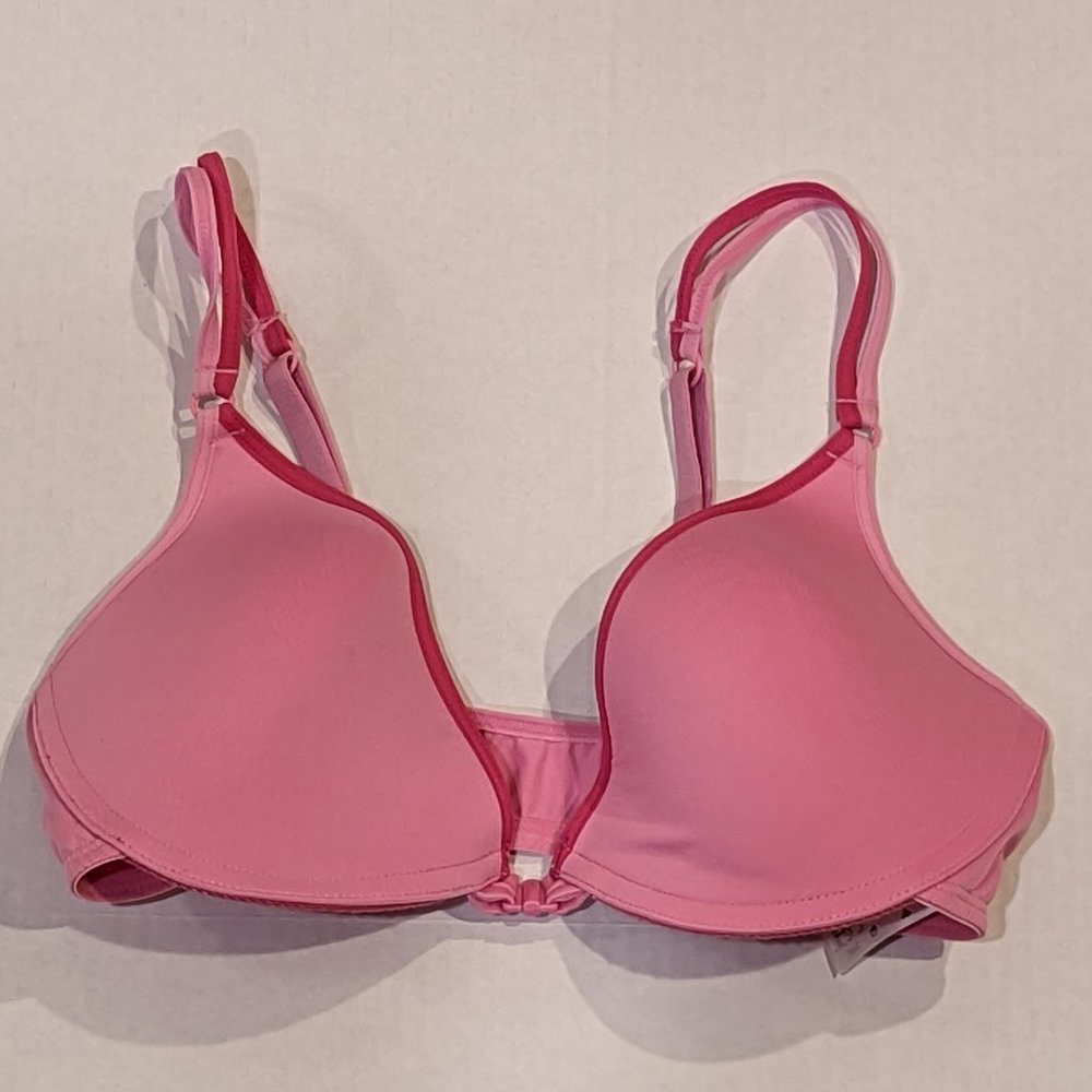 Women's Junior's LEI Pink Bra Front Clasp NWOT Size 36C